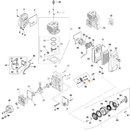 Anlasserheber (C:2PCS) ORIGINAL EMAK 61450040R | Newgardenstore.eu