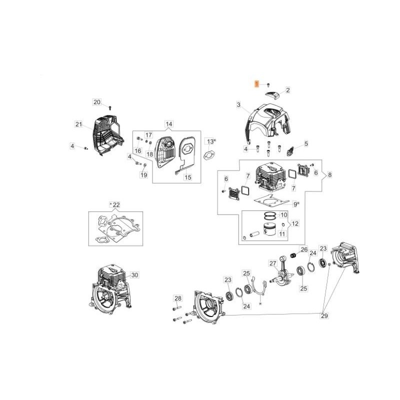 Vis à tête fraisée Torx T27 M 6 x 14,5 avec bord en zinc (5 pièces) Référence : EMAK 61330040AR