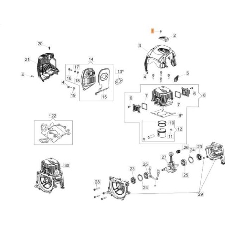 Vis à tête fraisée Torx T27 M 6 x 14,5 avec bord en zinc (5 pièces) Référence : EMAK 61330040AR | Newgardenstore.eu