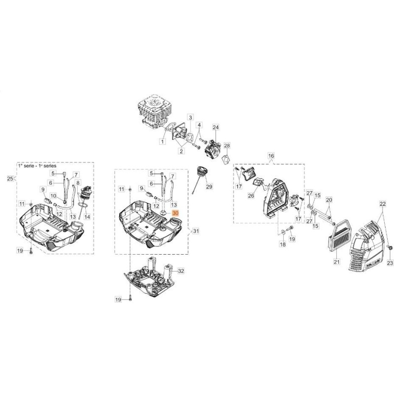 PRESSE-ÉTOUPE 3 VOIES POUR RÉSERVOIR DE MÉLANGE NE (CAOUTCHOUC) ORIGINAL EMAK 61510119AR