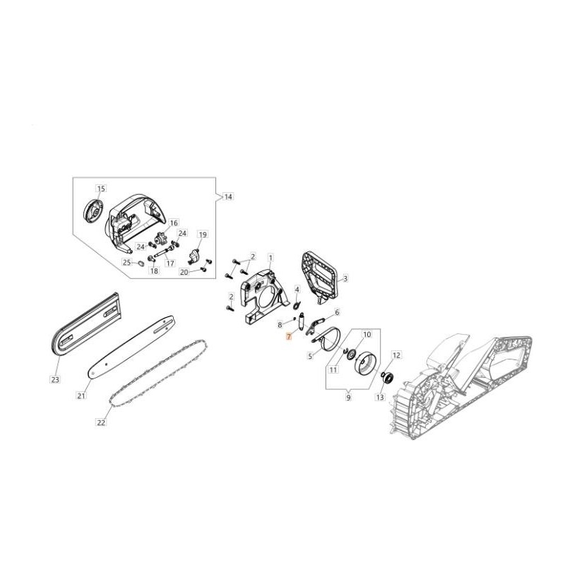 RESSORT DE COURROIE DE FREIN CAT. D.1.6 D.E.10 SP.9.8 RH ENTRE ORIGINAL EMAK 54050075R
