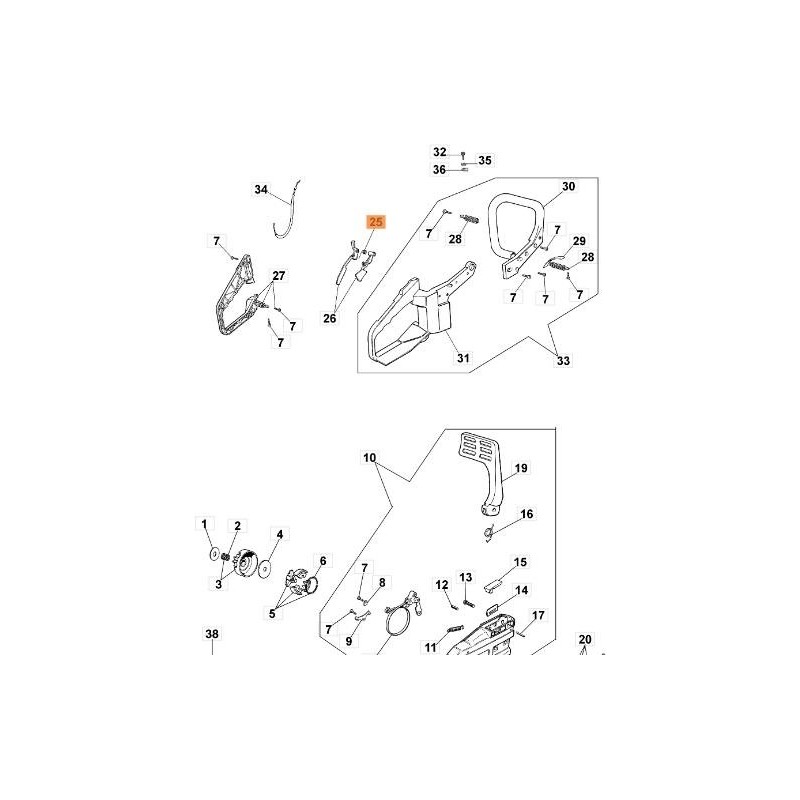 SPRING FOR ACCEL. LEVERS D.1 D.E.13 SP.2.65 SX TORS. ORIGINAL EMAK 094600068C