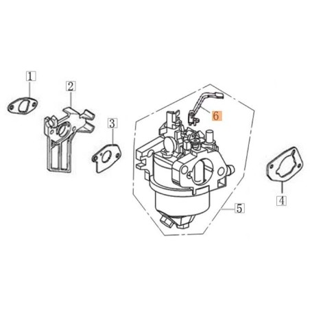 PALANCA DEL ESTRANGULADOR ORIGINAL EMAK L66152250 | Newgardenstore.eu