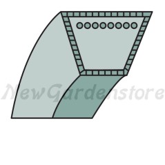 Trapezförmiger Rasentraktor-Mähwerkriemen ORIGINAL ALKO 407160