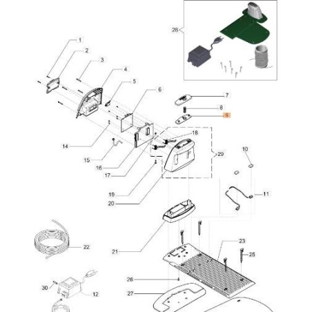 SUPPORT DE RESSORT EMAK ORIGINAL AK47408201 | Newgardenstore.eu