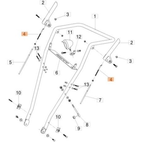 TIGE DE CONNEXION DE LEVIER EMAK ORIGINALE ZM000067 | Newgardenstore.eu