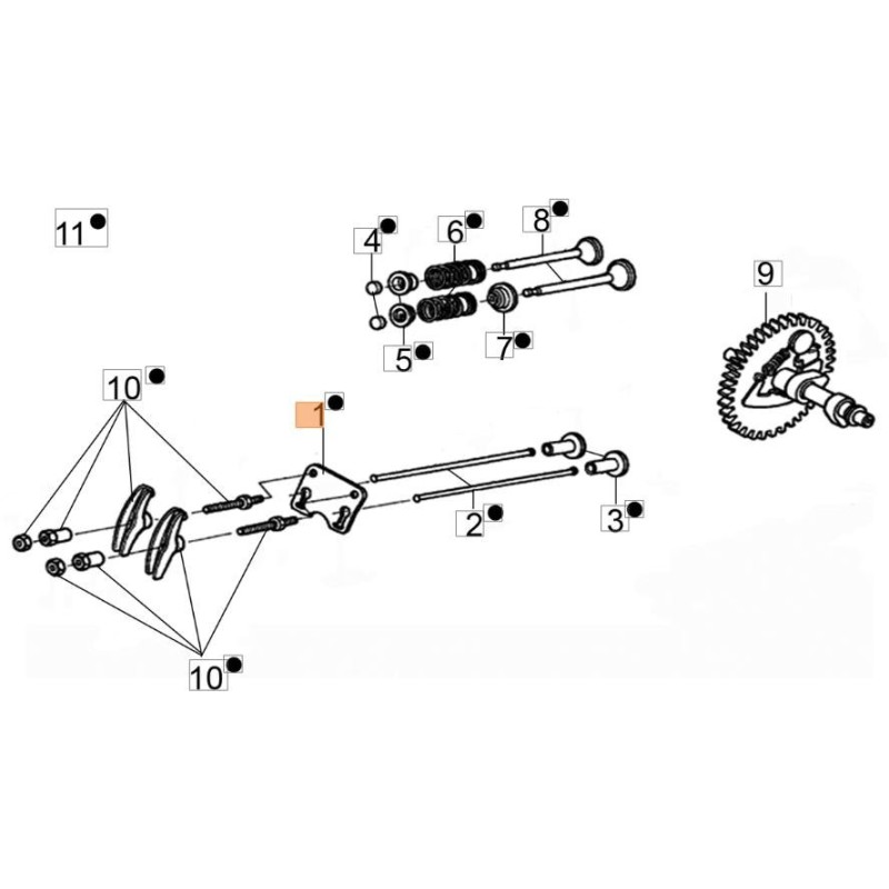 ORIGINAL EMAK KIPPHEBELFÜHRUNGSPLATTE FÜR MOTORVENTILE L66150287