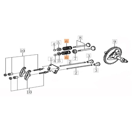 RESORTE DE VÁLVULA EMAK ORIGINAL L66152130 | Newgardenstore.eu