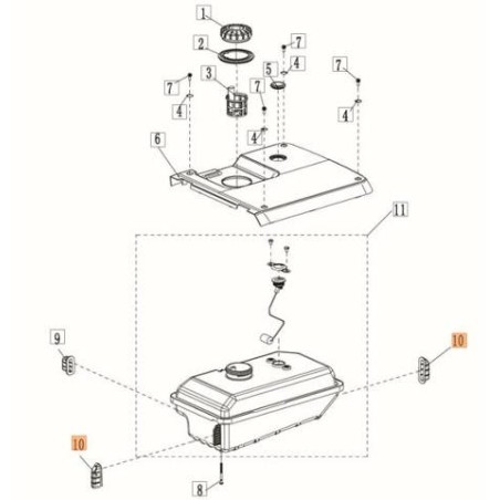 ANTIVIBRATIONS EMAK ORIGINAL L66152711 | Newgardenstore.eu