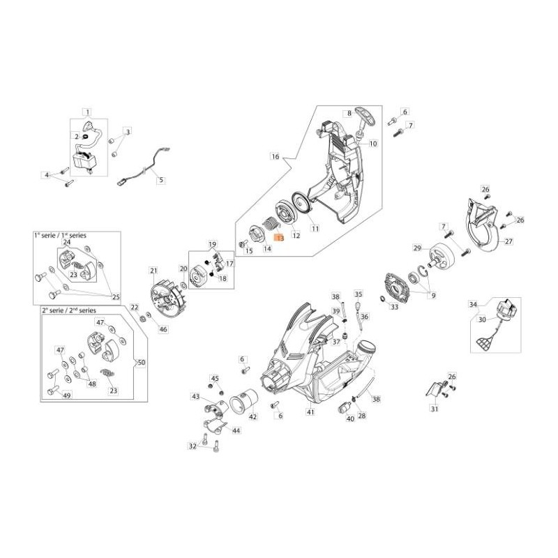 Stoßdämpferfeder Starterrolle D.2.2 DE.24.2 SP.7.5 TORS ORIGINAL EMAK 61370237R