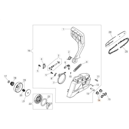 ORIGINAL EMAK MUTTER 3980021R | Newgardenstore.eu