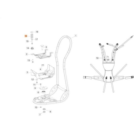 ANTI-VIBRATION SPRING SHOULDER D.2.7 D.E.20 THICKNESS 7.5 RH (C:4PZ) ORIGINAL EMAK 61400290R | Newgardenstore.eu