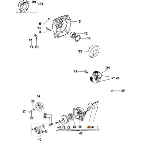 IMPUGNATURA AVVIAMENTO ORIGINALE EMAK 093500397R | Newgardenstore.eu