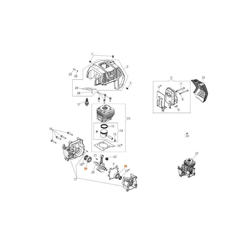 ROULEMENTS À BILLES 15X35X11 6202 (C:2PCS) ORIGINAL EMAK 3035065R