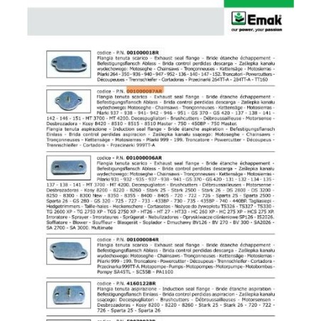 ORIGINALFLANSCH EMAK 001000087AR | Newgardenstore.eu