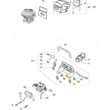 ANTIVIBRATION ORIGINAL EMAK 50200117R | Newgardenstore.eu