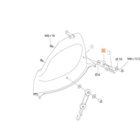 TIRANTE ORIGINALE EMAK TS000044R | Newgardenstore.eu
