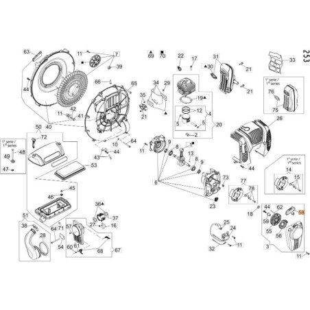 MANIJA DE ARRANQUE ORIGINAL EMAK CFI0805410 | Newgardenstore.eu