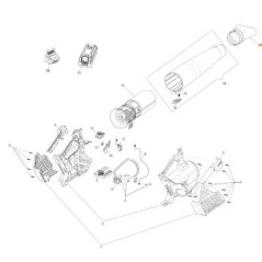 TERMINALE PIATTO X TUBO SOFFIANTE BLOWER GR 2011 ORIGINALE EMAK 54360027R | Newgardenstore.eu