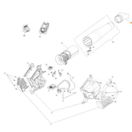 TERMINALE PIATTO X TUBO SOFFIANTE BLOWER GR 2011 ORIGINALE EMAK 54360027R | Newgardenstore.eu