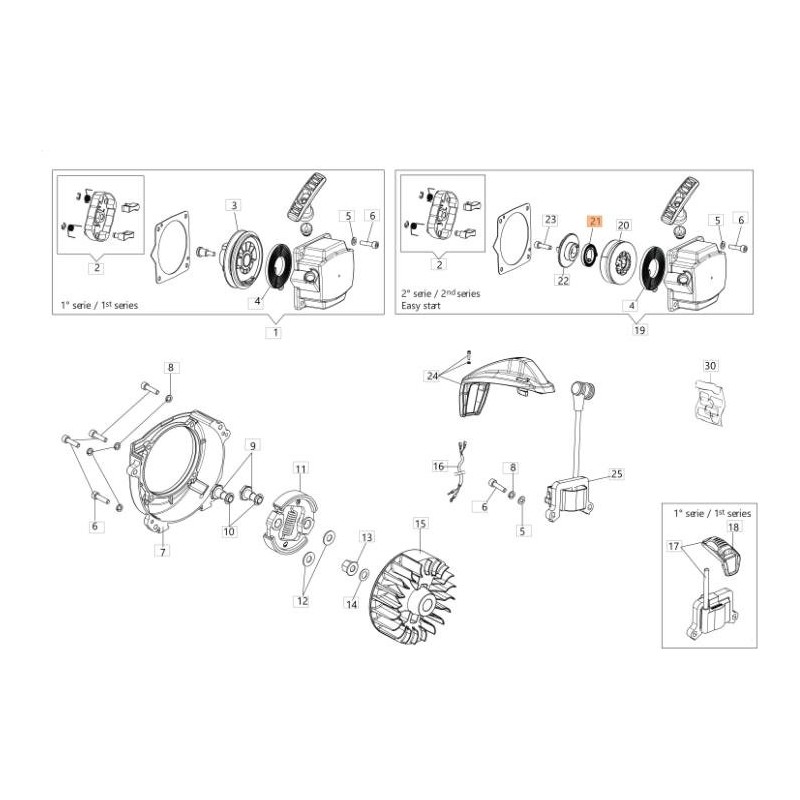 RESORTE ESPIRAL PARA CARRETE DE ARRANQUE FÁCIL 10X1X1050 ORIGINAL EMAK 61450496R