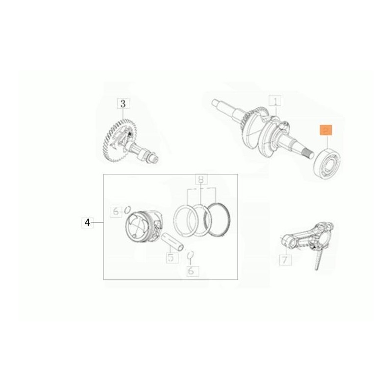 BALL BEARING 20X47X14 6204 ORIGINAL EMAK L66151806