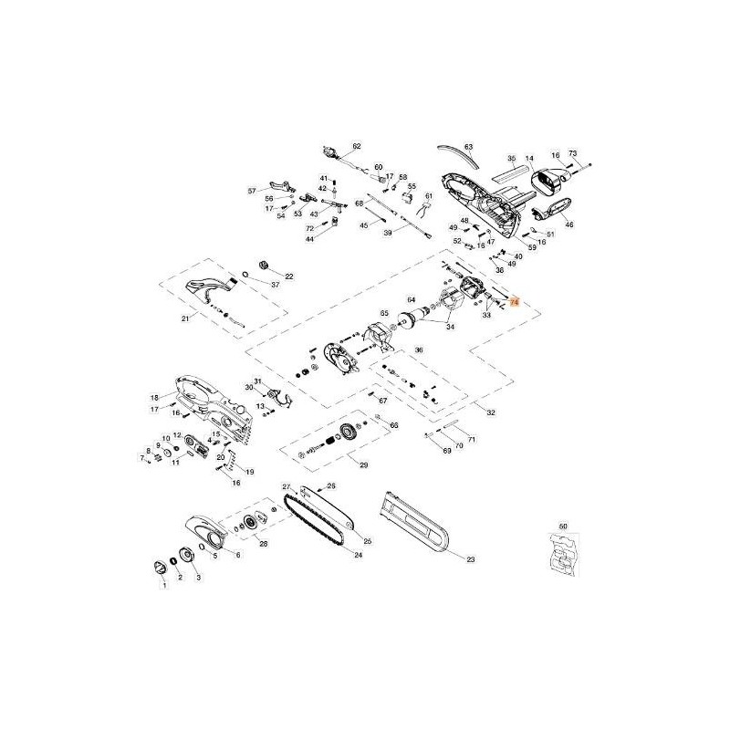 Spazzola elettrosega GS180E GS200E ORIGINALE OLEOMAC YT000018