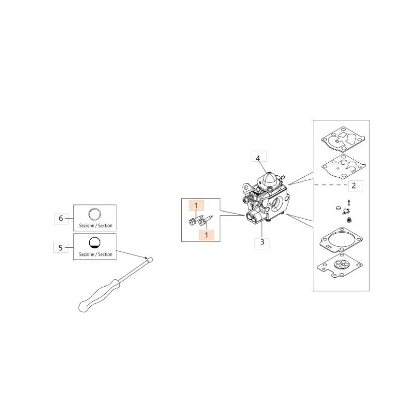MIN/MAX CARBURETOR ADJUSTMENT SCREW ORIGINAL EMAK 2318667R