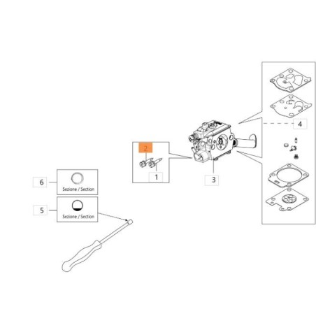 VIS DE REGISTRE 102-3688 CARBURATEUR ORIGINAL EMAK 2318006R | Newgardenstore.eu