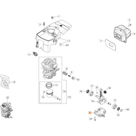 VERSCHLUSS FÜR ZYLINDER. ORIGINAL EMAK 50330016R | Newgardenstore.eu