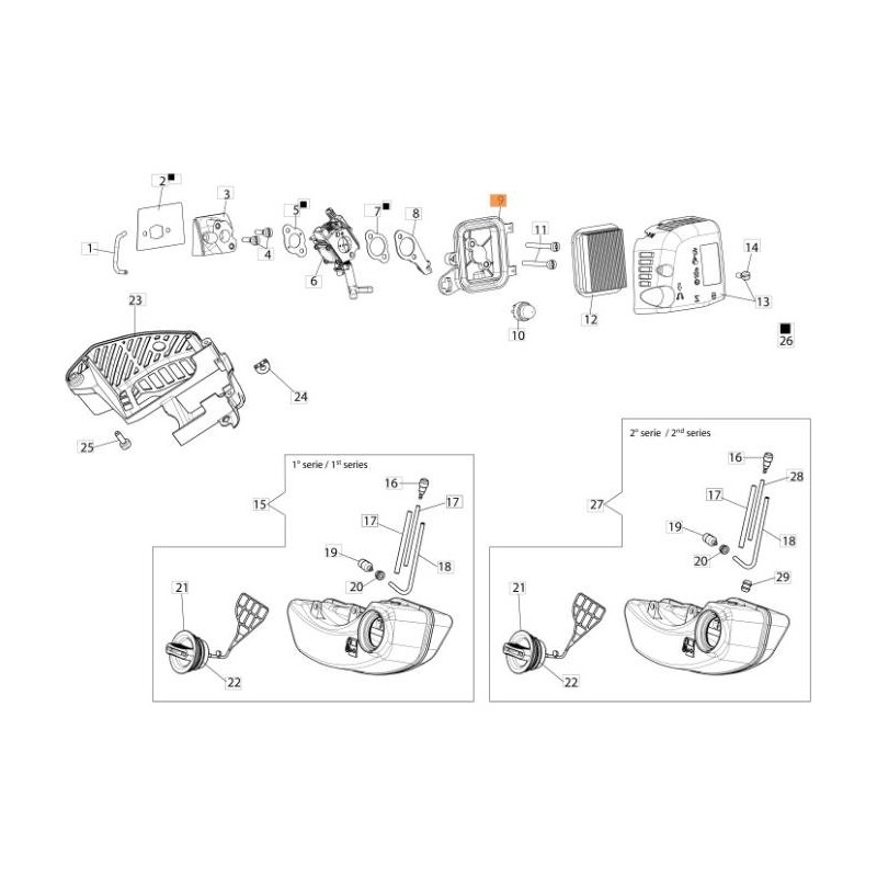 ORIGINAL EMAK AIR FILTER SUPPORT 58092007BR