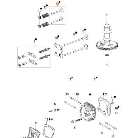 KIT DE VÁLVULA DE ADMISIÓN/ESCAPE EMAK ORIGINAL L66150400 | Newgardenstore.eu