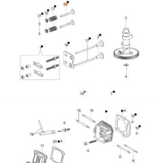 KIT DE VÁLVULA DE ADMISIÓN/ESCAPE EMAK ORIGINAL L66150472 | Newgardenstore.eu