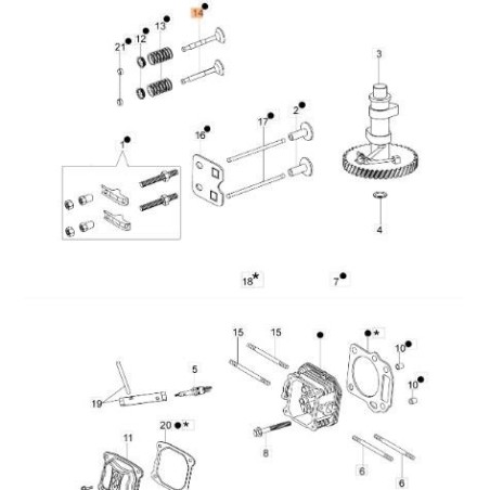 KIT DE VÁLVULA DE ADMISIÓN/ESCAPE EMAK ORIGINAL L66150472 | Newgardenstore.eu