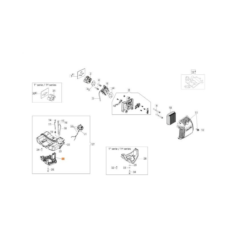 PIED POUR RÉSERVOIR GR.2011 ORIGINAL EMAK 61280354R