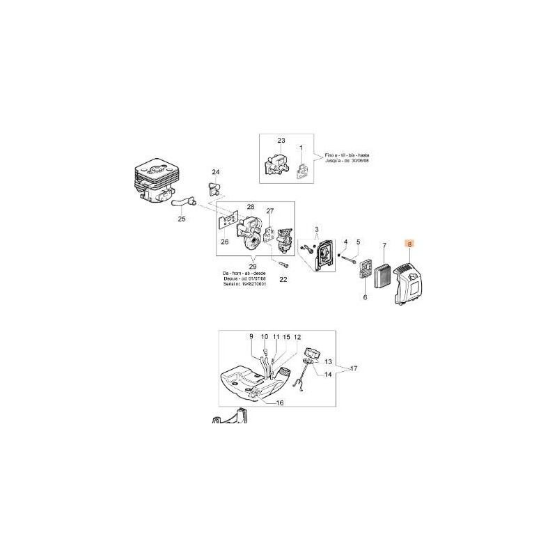 ORIGINAL EMAK AIR FILTER COVER 61170040DR