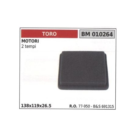 Filtro aria TORO per motore a 2 tempi 77-950 691315 DECESPUGLIATORE | Newgardenstore.eu