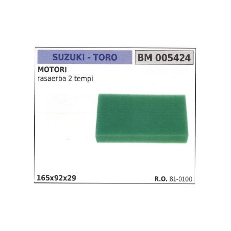 Filtro aria TORO per motore rasaerba 2 tempi 005424 | Newgardenstore.eu