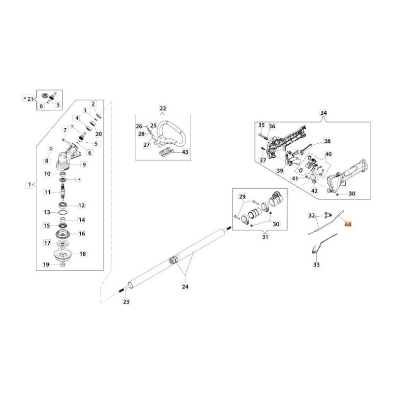 Câble d'accélération L. 432,5 X IC d'origine EMAK 61400303R