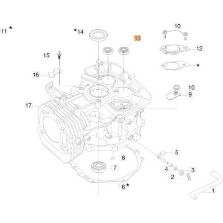 BALL BEARING 17X35X08 16003 ORIGINAL EMAK L66150829 | Newgardenstore.eu