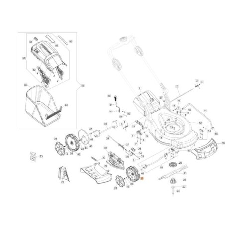 WHEEL D.200 THRUST WITH BEARINGS 2RS NE 2011 (56V) ORIGINAL EMAK 66071092R | Newgardenstore.eu