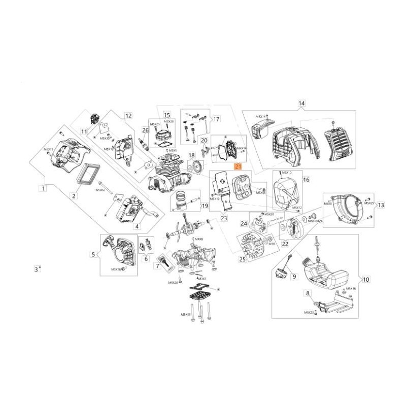 KIT DE COUVERTURE LATÉRALE EMAK ORIGINAL GZ000178