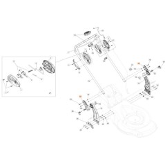 ADJUSTABLE HANDLEBAR ATTACHMENT (56V) ORIGINAL EMAK 54350040R | Newgardenstore.eu