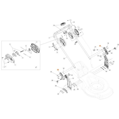 ACCESORIO DE MANILLAR AJUSTABLE (56V) ORIGINAL EMAK 54350040R | Newgardenstore.eu