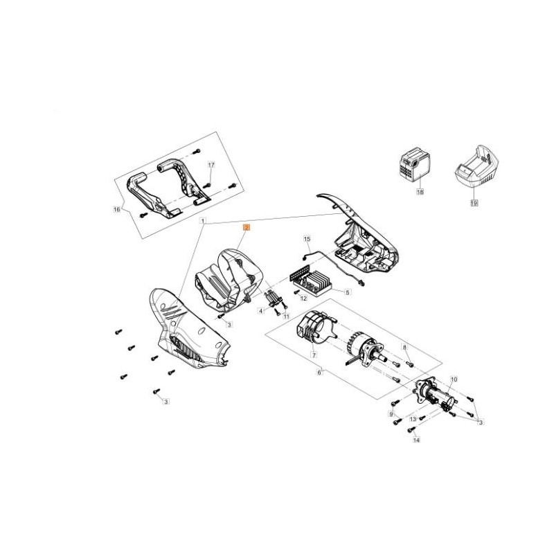 COULISSE DE BATTERIE ORIGINALE EMAK GR 2011 54040060R