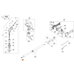 Câble de transmission ALB. D.8 x 1556 (Fraiser) d'origine EMAK 61530153R