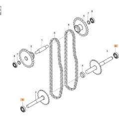 CUSCIN.A SFERE 35X72X17 6207 ORIGINALE EMAK YN1284601 | Newgardenstore.eu