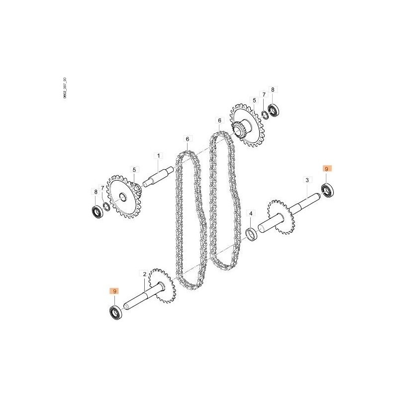 CUSCIN.A SFERE 35X72X17 6207 ORIGINALE EMAK YN1284601