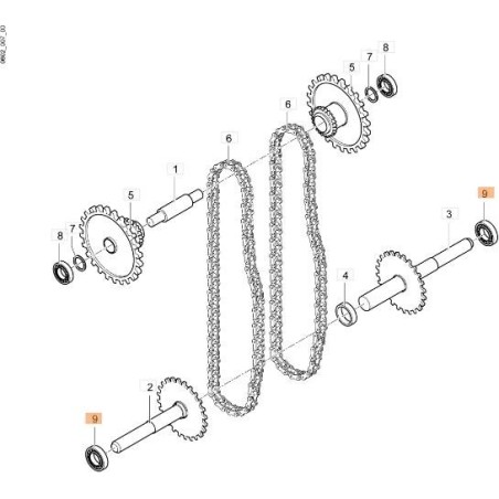 CUSCIN.A SFERE 35X72X17 6207 ORIGINALE EMAK YN1284601 | Newgardenstore.eu