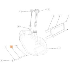 TUBO DE COMBUSTIBLE EMAK ORIGINAL SGS532986018013R | Newgardenstore.eu